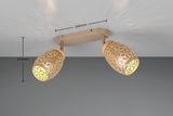2 Light Spotlight Coffee and Gold Coloured Matt Metal (1542BIDR81572065)