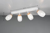 4 Light Bar Spotlight White Matt Metal (1542BIDR81574031)