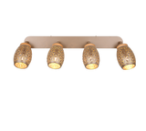 4 Light Bar Spotlight Coffee and Gold Matt Metal (1542BIDR81574065)