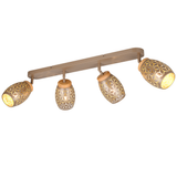 4 Light Bar Spotlight Coffee and Gold Matt Metal (1542BIDR81574065)