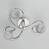 3 Light Semi Flush Decorative Glass Polished Chrome Frame (0183REH0350)