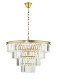 6 Light Chandelier in Natural Brass with Crystal (0183RHA0663)