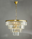 6 Light Chandelier in Natural Brass with Crystal (0183RHA0663)