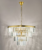 6 Light Chandelier in Natural Brass with Crystal (0183RHA0663)