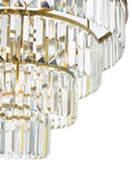 6 Light Chandelier in Natural Brass with Crystal (0183RHA0663)