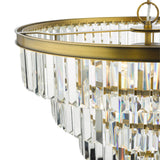 6 Light Chandelier in Natural Brass with Crystal (0183RHA0663)