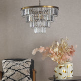 6 Light Chandelier in Natural Brass with Crystal (0183RHA0663)