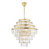 12 Light Chandelier in Natural Brass with Crystal (0183RHA1263)