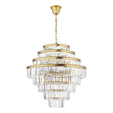12 Light Chandelier in Natural Brass with Crystal (0183RHA1263)