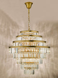 12 Light Chandelier in Natural Brass with Crystal (0183RHA1263)