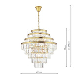 12 Light Chandelier in Natural Brass with Crystal (0183RHA1263)