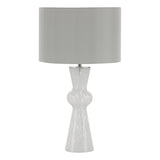 White Glass Table Lamp With Shade (0183RHE422)