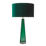 1 Light Table Lamp Green Glass with Shade (0183SAM4224)