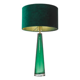 1 Light Table Lamp Green Glass with Shade (0183SAM4224)