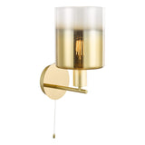 1 Light Wall light Satin Brass Ombre Gold Glass with Switch (0183SAV0735)