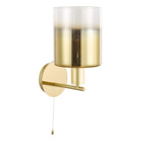 1 Light Wall light Satin Brass Ombre Gold Glass with Switch (0183SAV0735)