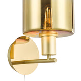 1 Light Wall light Satin Brass Ombre Gold Glass with Switch (0183SAV0735)