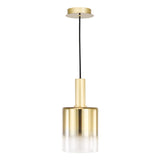 1 Light Pendant Satin Brass Ombre Gold Glass (0183SAV8635)