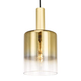 1 Light Pendant Satin Brass Ombre Gold Glass (0183SAV8635)