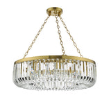 8 Light Pendant Satin Gold and Crystal (0183SIG0835)