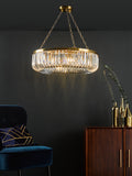 8 Light Pendant Satin Gold and Crystal (0183SIG0835)
