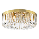6 Light Flush Satin Gold and Crystal (0183SIG6435)