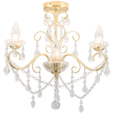 3 Light Flush Bathroom Chandelier - IP44 - Satin Brass (2010SPA20182SBRS)