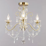 3 Light Flush Bathroom Chandelier - IP44 - Satin Brass (2010SPA20182SBRS)