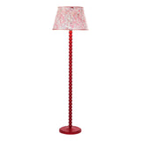 Wooden Red Floor Lamp With Shade (0183SPO4925)