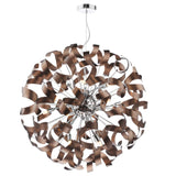 12 Light Pendant Polished Chrome with Copper Ribbons (0183SWA125006)