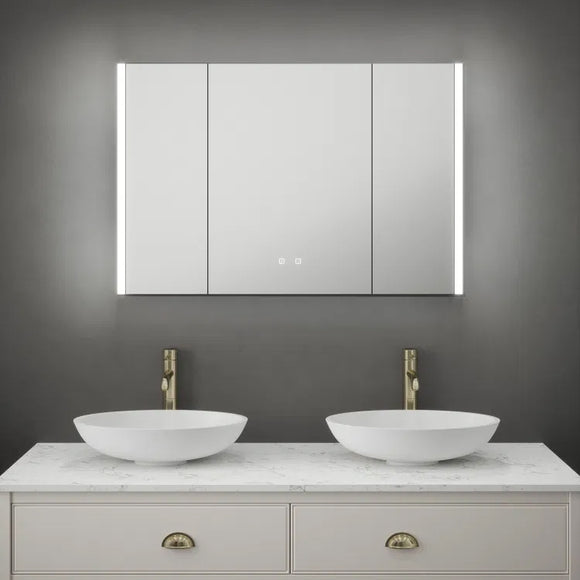 Triple Tunable LED Mirror Cabinet with Speaker & Shaver Socket 1050 x 700 mm (1356BALSY9046TRI)