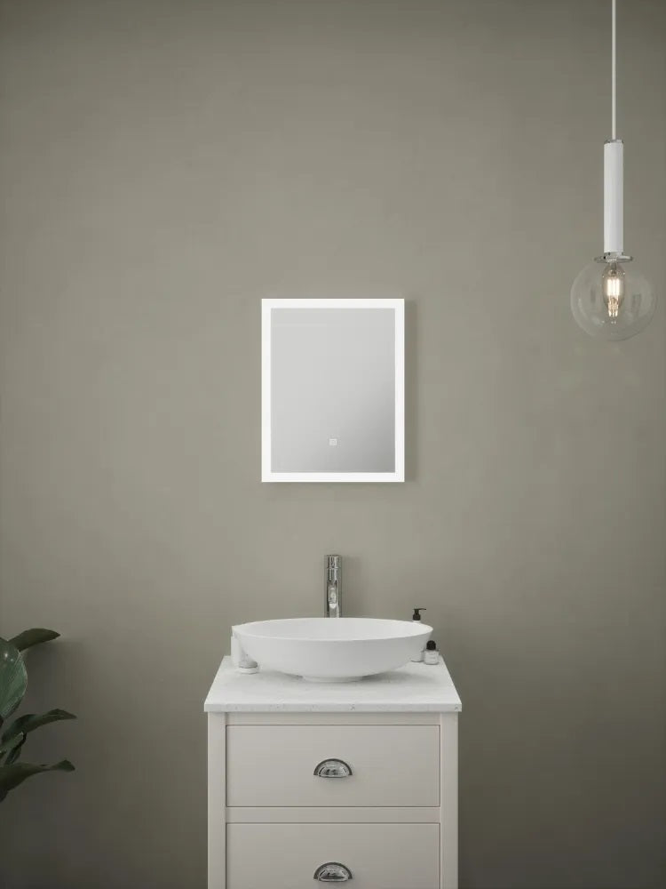 LED Bathroom Mirror 390 x 500 mm IP44 Diffused Border (1356FLOSY9061 ...
