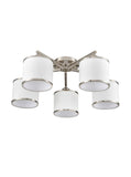 5 Light Flush in Satin Nickel with Off-White Shade (0194SIRFL24955)