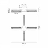 4 Light Flush Ceiling, E27, IP44, Satin Nickel (1230SKY18E)