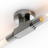 2 Light Wall/Ceiling, E27, IP44, Satin Nickel (1230SKY18D)