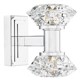 2 Light Wall Light Polished Chrome and Faceted Acrylic (0183TIA0950)