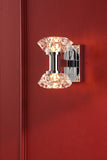 2 Light Wall Light Polished Chrome and Faceted Acrylic (0183TIA0950)