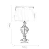 1 Light Table Lamp Polished Chrome complete with White Shade (1284BLATL7513CH)