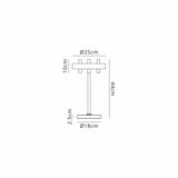 6 Light Table Light - G9 Available in 9 finishes (1230UNISTable)