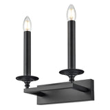 2 Light Wall Light in Matt Black (0194TUDPE24542)