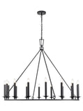 16 Light Ring Chandelier in Matt Black (0194TUDPE245416)