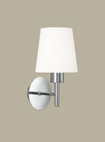 1 Light Wall Light in Chrome with Cream Shade (0194TURFL212611123)