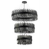 3 Tier Pendant 60cm + 80cm + 1m, 18 + 24 + 32 Light G9 Available in 9 finishes (1230UNIS9879)
