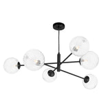 6 Light Pendant Matt Black and Twisted Glass (0183VIG0622-22)
