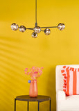 6 Light Pendant Matt Black and Smoked Glass (0183VIG062228)