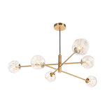6 Light Pendant Aged Brass and Amber Glass (0183VIG064527)