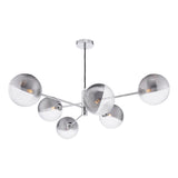 6 Light Pendant Polished Chrome and Smoked Glass (0183VIG065019)