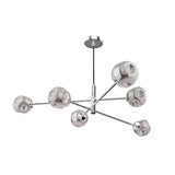 6 Light Pendant Polished Chrome With Closed Organic Smoked Glass (0183VIG065028)