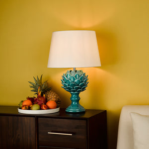 1 Light Table Lamp Blue Ceramic with Shade (0183VIO4223)