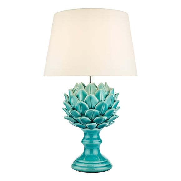 Ceramic Table Lamp in Blue With Shade (0183VIO4223)
